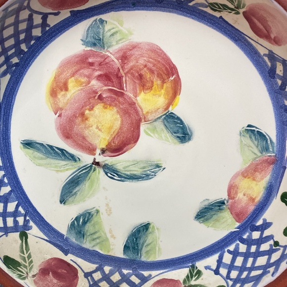 D'Arcy Margesson Signed Terracotta Pottery Hand thrown 1995 Deep Dish - Picture 8 of 16